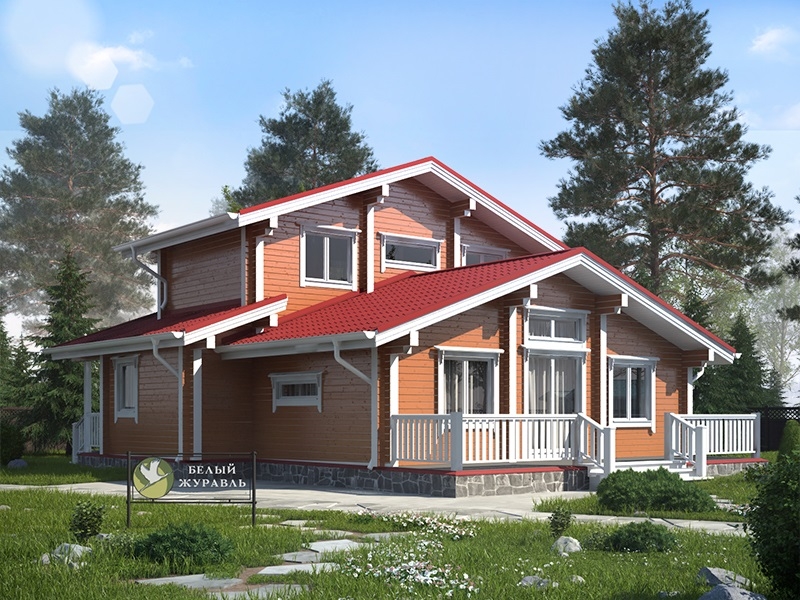 Дом из бруса 8х8 в чашу ДБ-85 Дом из бруса 8х8 в чашу ДБ-85