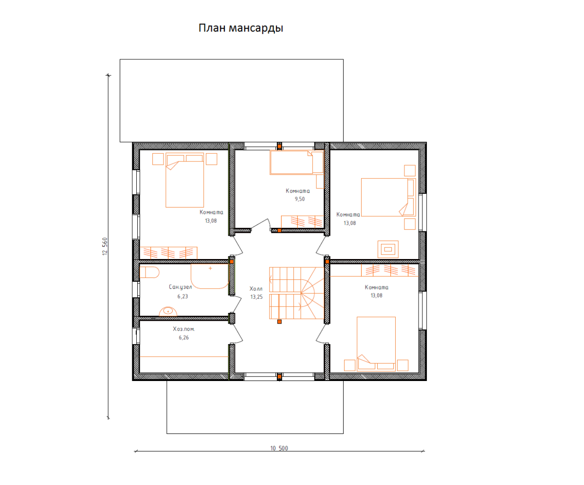 Планировка №2 - Каркасный дом в КП «Гармония» Планировка №2 - Каркасный дом в КП «Гармония»