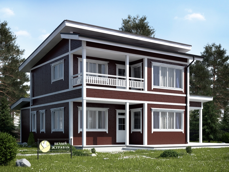 Каркасный дом 10х11 (Проект К-118) Каркасный дом 10х11 (Проект К-118)