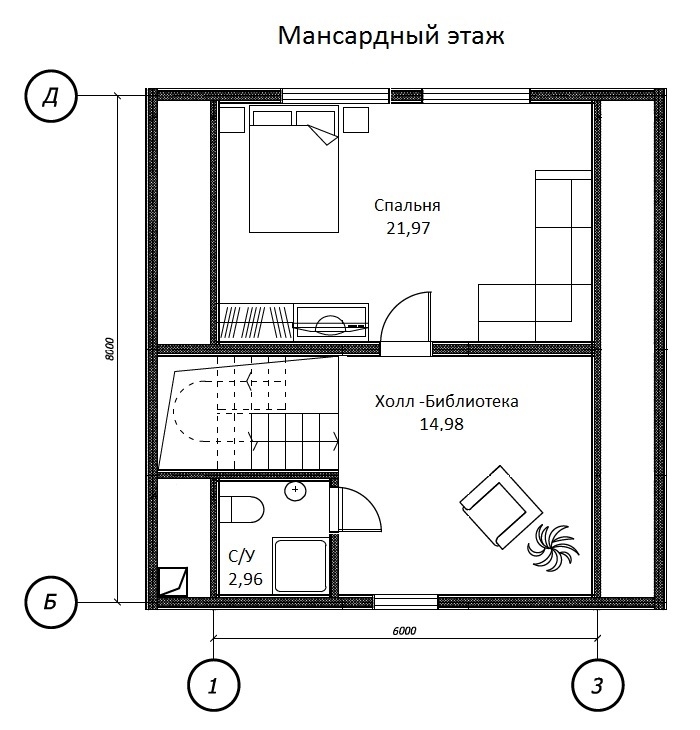 Планировка №2 - Брусовой дом в Пудости Планировка №2 - Брусовой дом в Пудости
