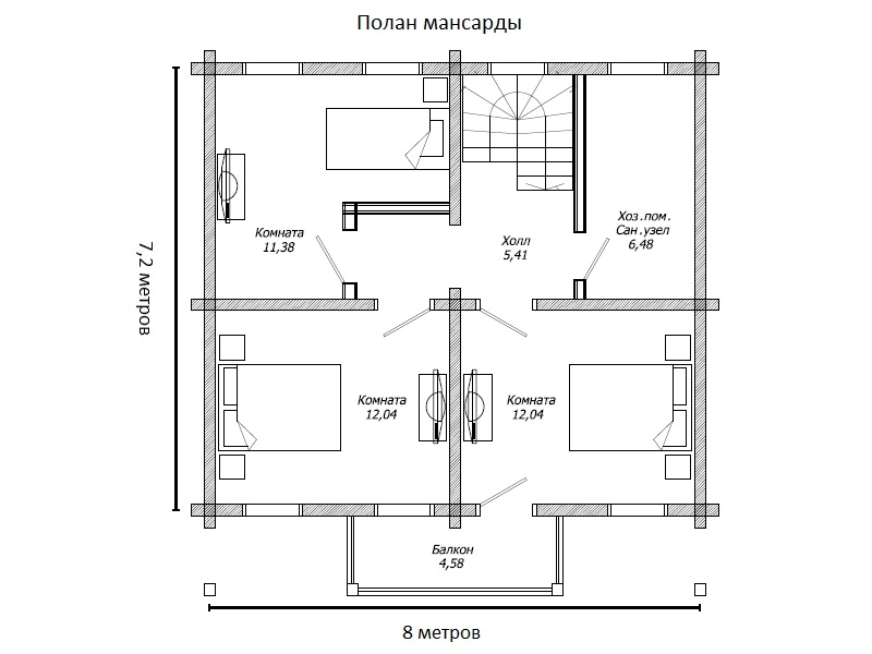 Планировка №2 - БРУСОВОЙ ДОМ ПОД ВСЕВОЛОЖСКОМ Планировка №2 - БРУСОВОЙ ДОМ ПОД ВСЕВОЛОЖСКОМ