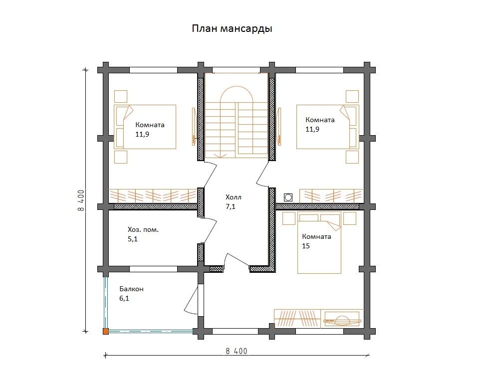 Планировка №2 - БРУСОВОЙ ДОМ В ПОСЕЛКЕ ОЛЬШАНИКИ Планировка №2 - БРУСОВОЙ ДОМ В ПОСЕЛКЕ ОЛЬШАНИКИ