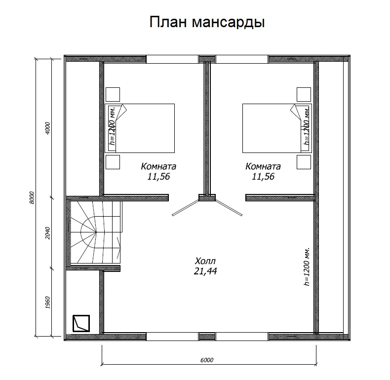 Планировка №2 - Брусовой дом в Виллози Планировка №2 - Брусовой дом в Виллози