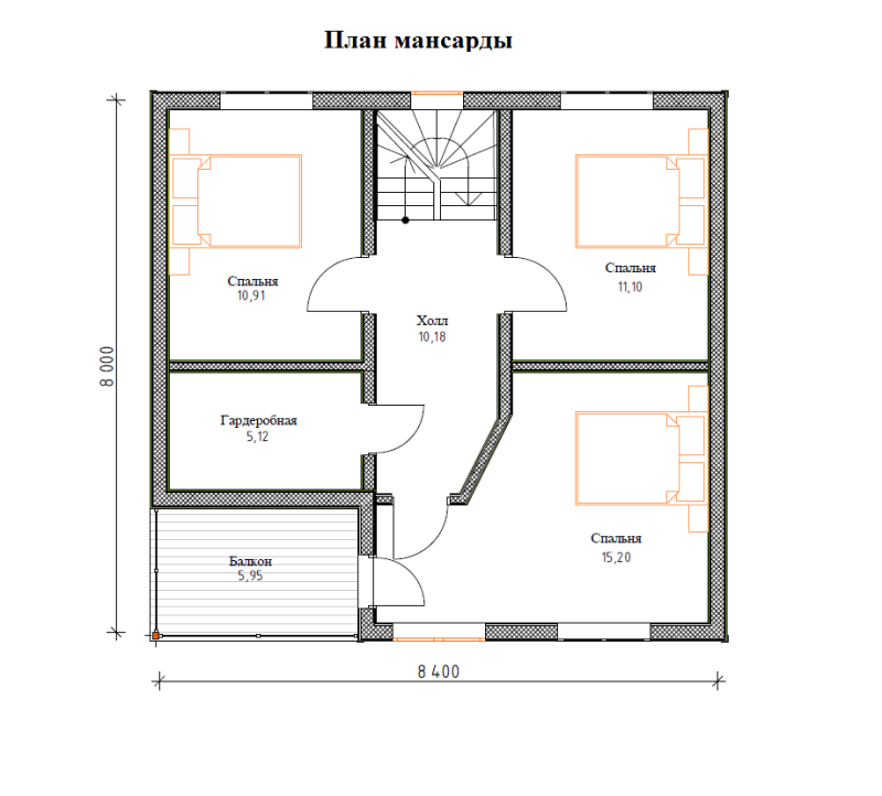 Планировка - Каркасный дом в поселке Песочный