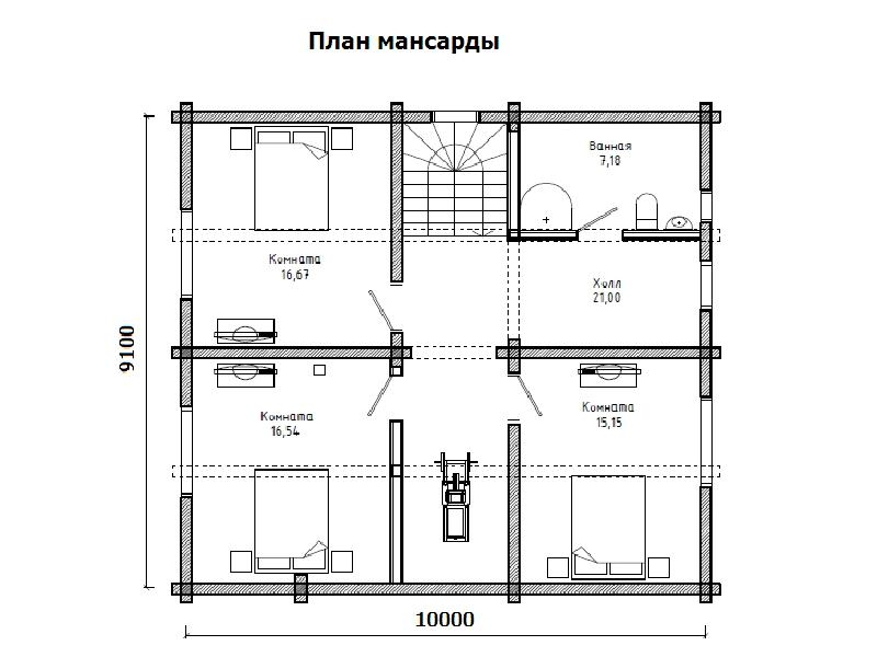 Планировка №2 - Брусовой дом в Раздолье Планировка №2 - Брусовой дом в Раздолье