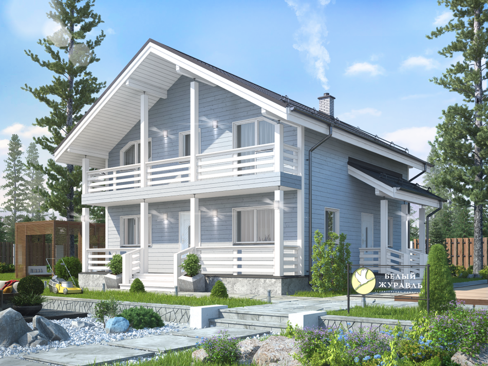 Каркасный дом 10х10 (Проект К-48) Каркасный дом 10х10 (Проект К-48)