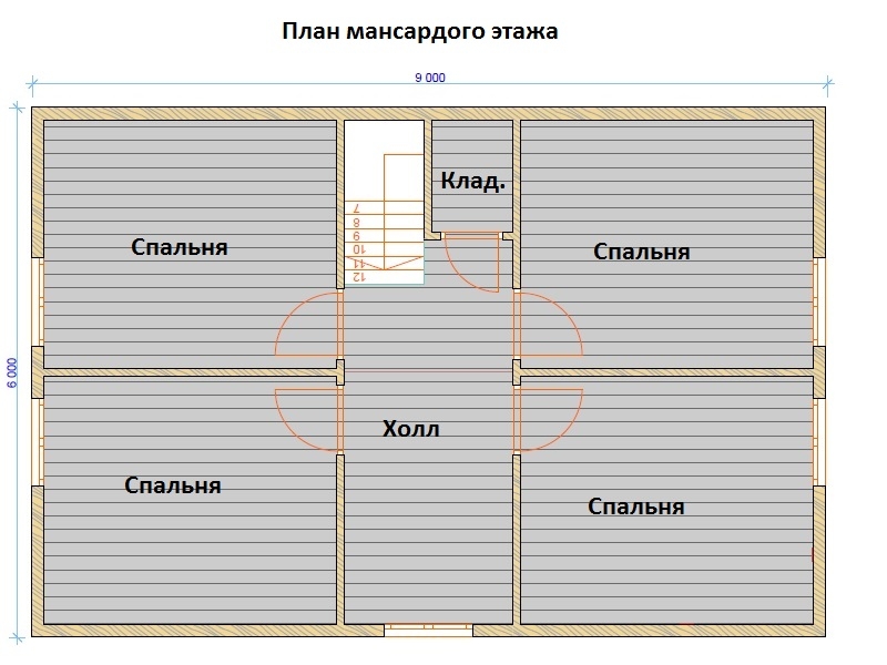 Планировка №2 - Дом из бруса в Редкино Планировка №2 - Дом из бруса в Редкино