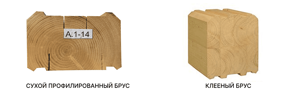 Сухой профилированный брус и клееный брус