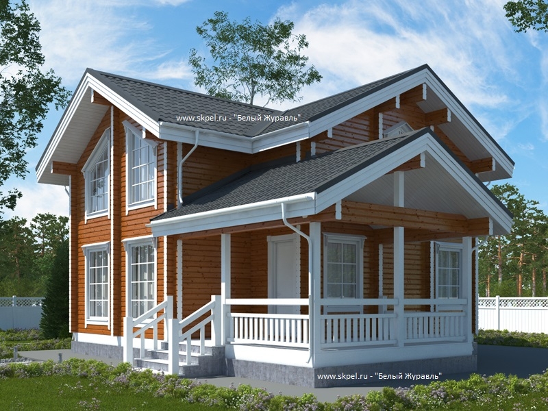 Дом из бруса 8х8 ДБ-77