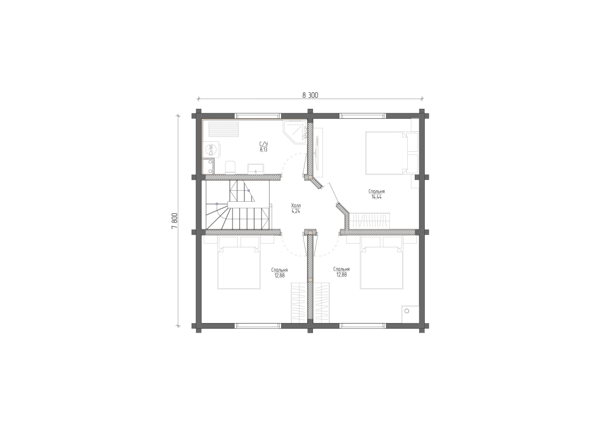 Планировка №2 - Дом в поселке Хийтола