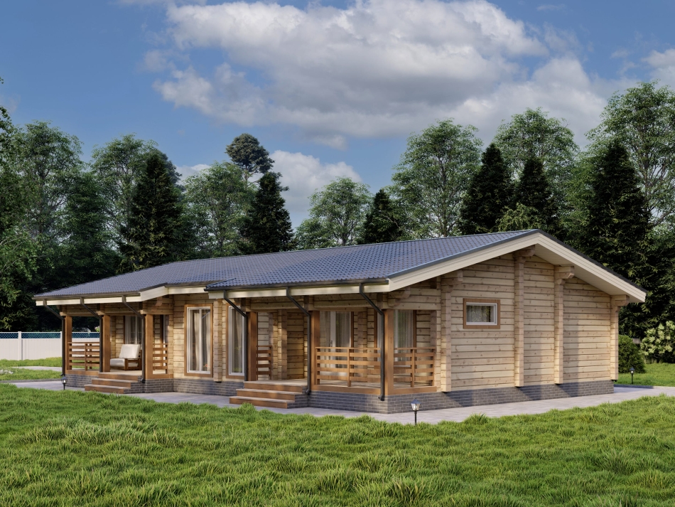 Одноэтажный дом из бруса 10х16 ДБ-5 Одноэтажный дом из бруса 10х16 ДБ-5