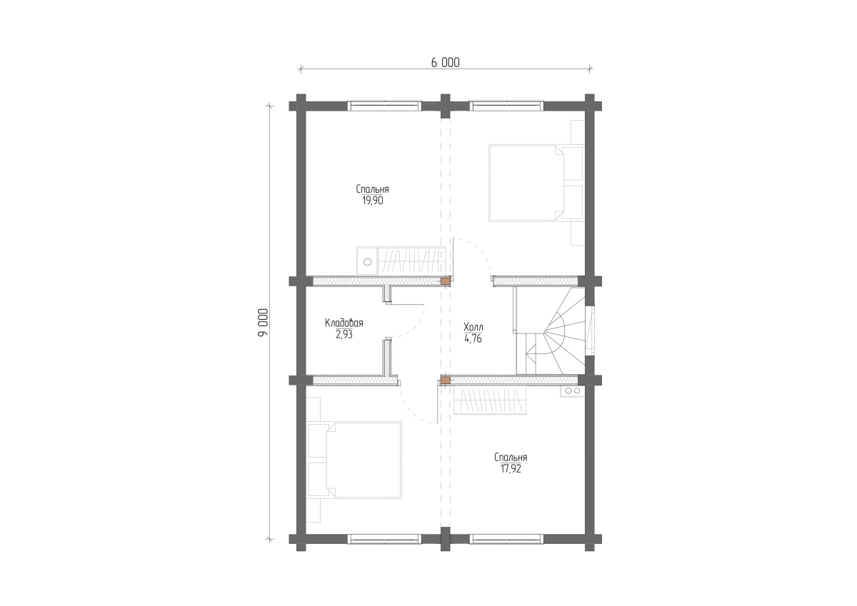 Планировка №2 - Дом в деревне Горы