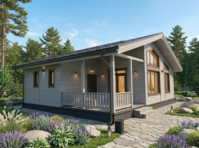 Каркасный дом 10х10 (Проект К1-6)