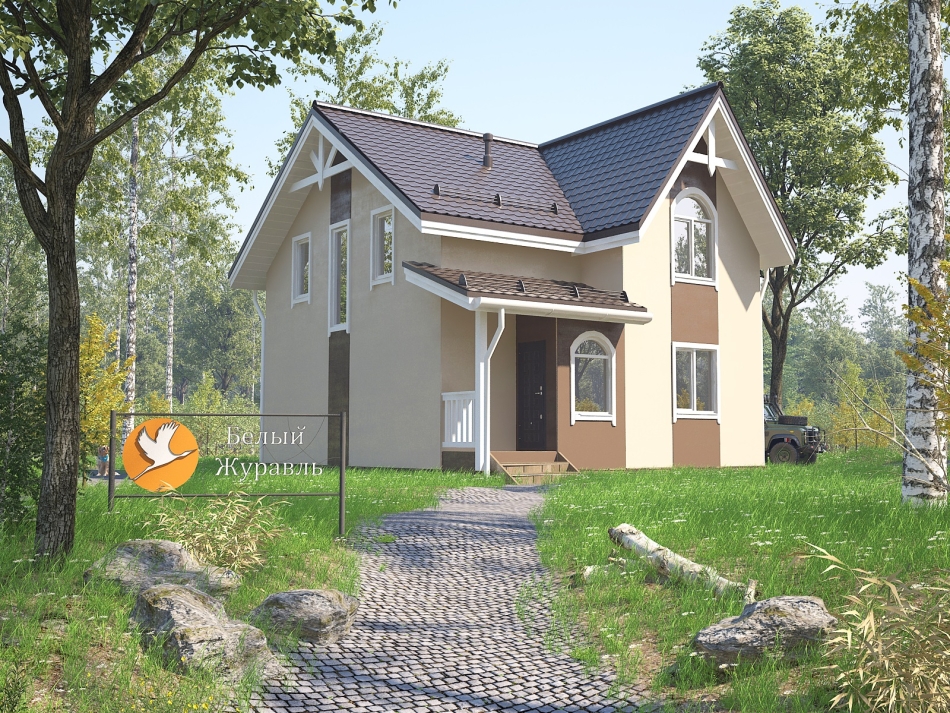 Каркасный дом 7,5х9 (Проект К-124) Каркасный дом 7,5х9 (Проект К-124)