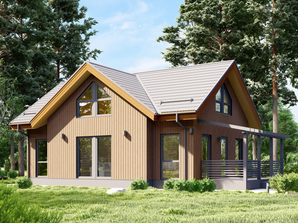 Дом каркасный 7х11 (Проект КН-5) Дом каркасный 7х11 (Проект КН-5)