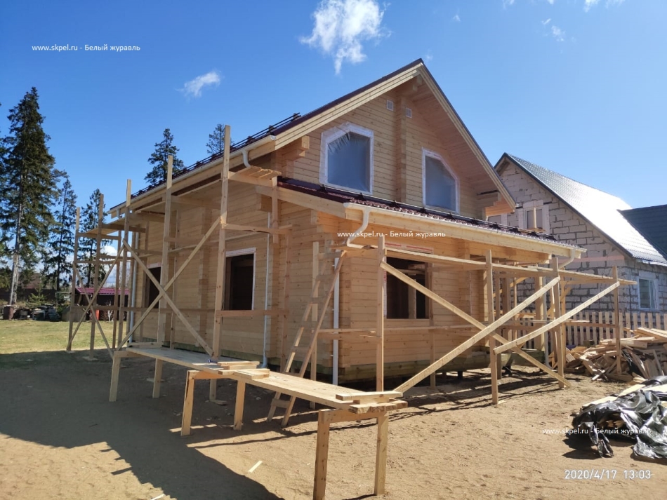 Дом из бруса в поселке Малахит