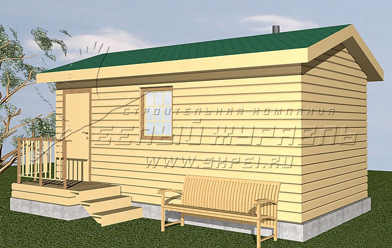 Баня из профилированного бруса 3х6 (ББ-9) Баня из профилированного бруса 3х6 (ББ-9)