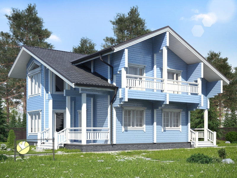 Дом из бруса 10х10 в чашу ДБ-119 Дом из бруса 10х10 в чашу ДБ-119