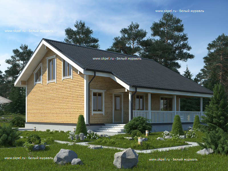 Каркасный дом 10х11 (Проект К-86)