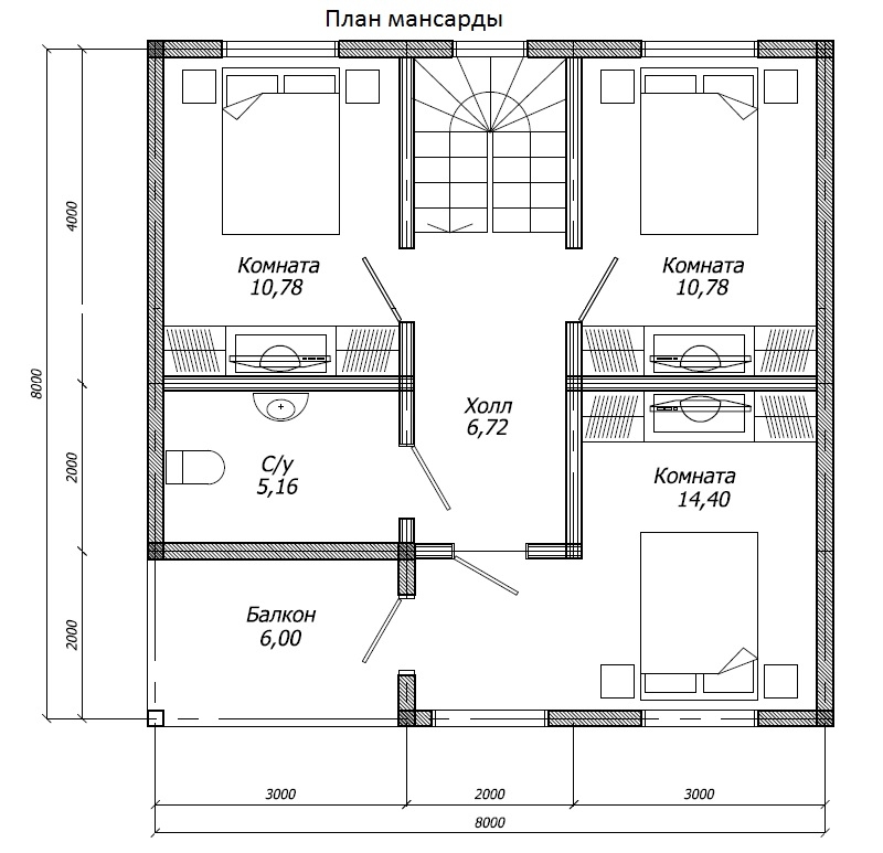 Планировка №2 - Брусовой дом в Стрельне Планировка №2 - Брусовой дом в Стрельне