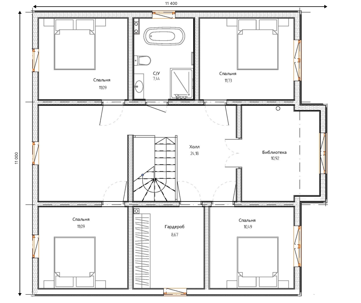 Планировка №2 - Комбинированный дом в посёлке Белоостров