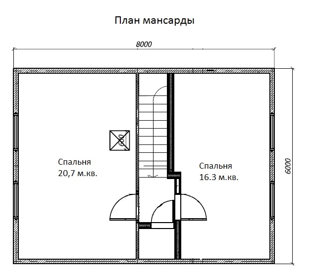 Планировка №2 - Брусовой дом в СНТ «Гелиос» Планировка №2 - Брусовой дом в СНТ «Гелиос»