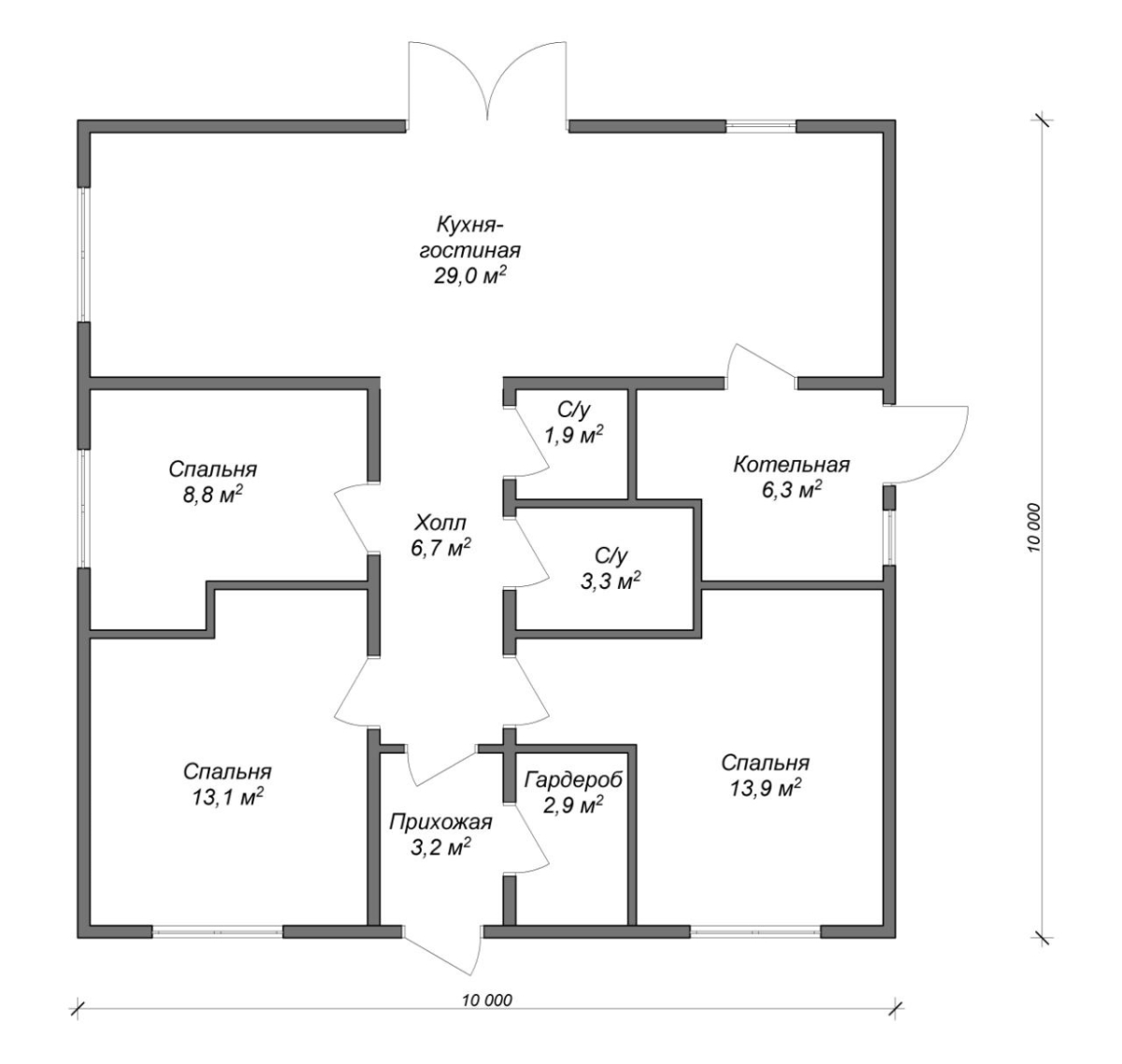Планировка №1 - Яльгелево
