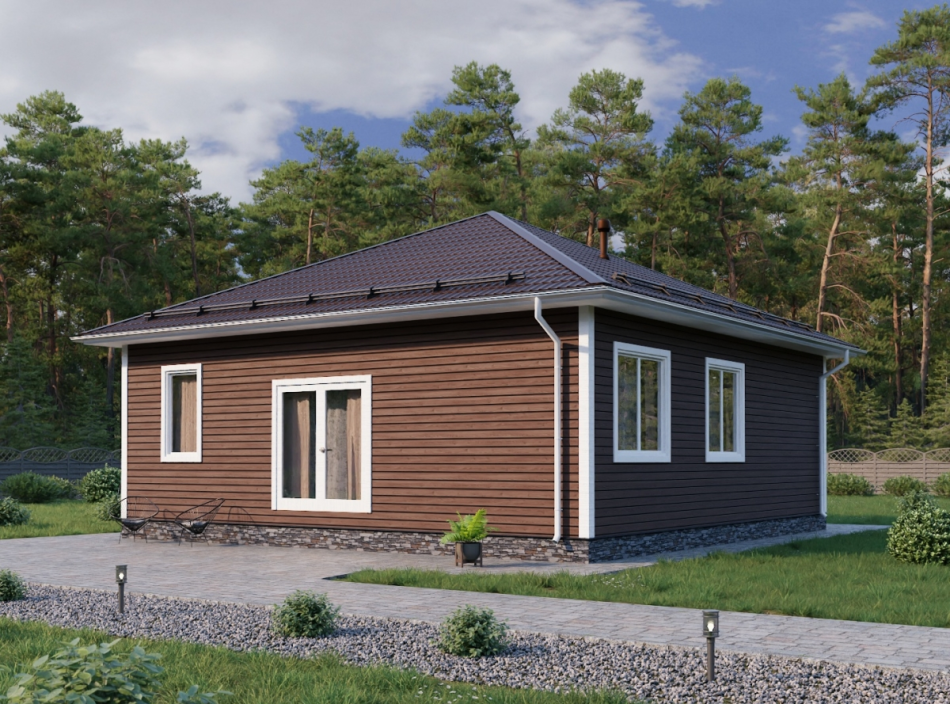 Одноэтажный каркасный Яльгелево под ключ в СПб