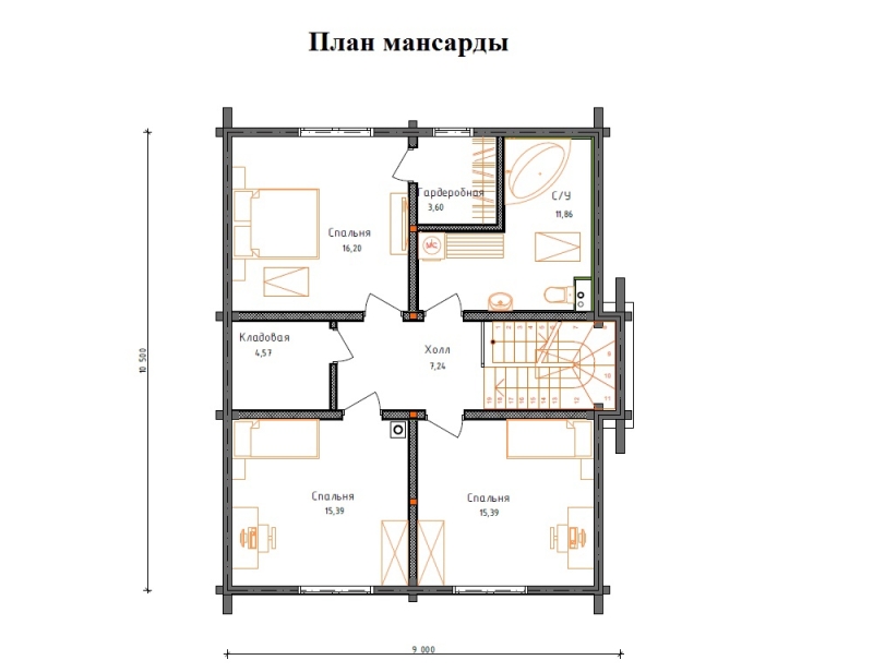 Планировка - Комбинированный дом в Агалатово