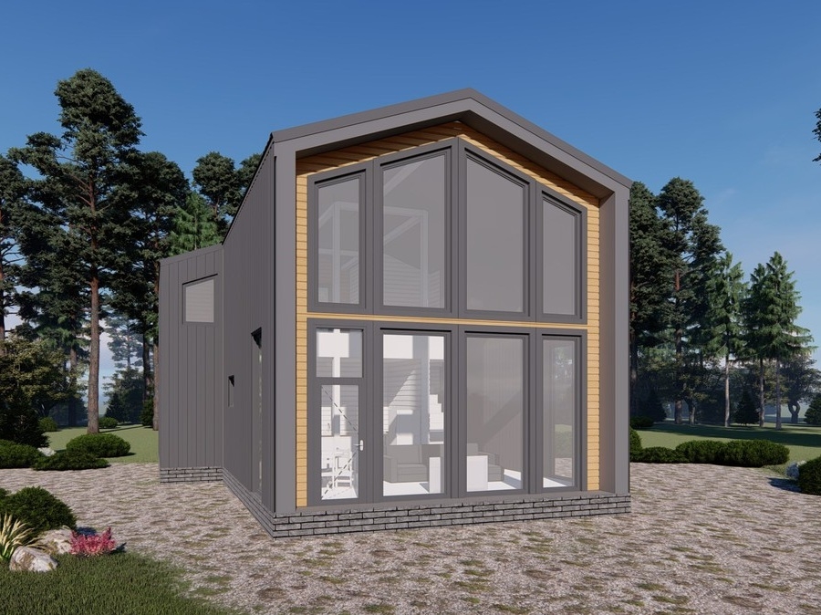 Каркасный дом 9,7х13,2 (Проект К-22)