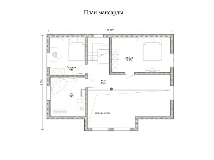 Каркасный дом 9х12 (Проект К-23)