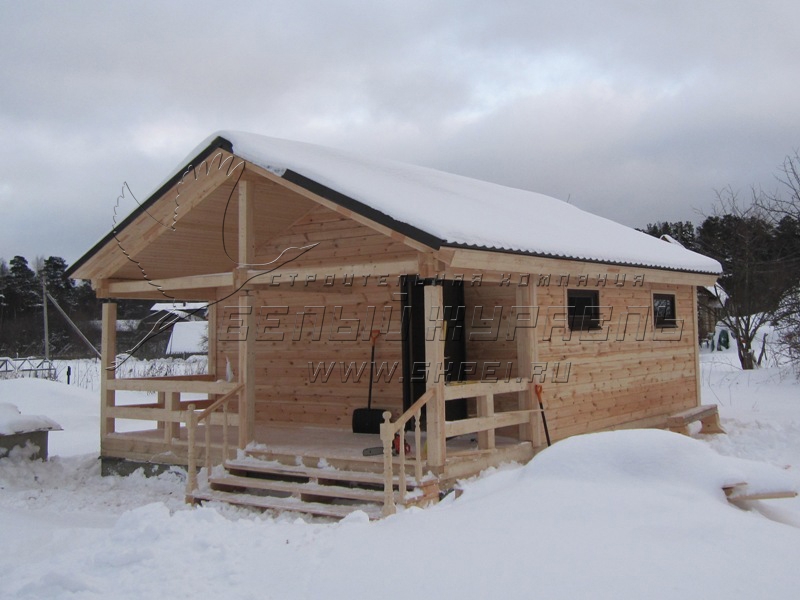 Брусовая баня в Систо-Палкино, близ Соснового бора