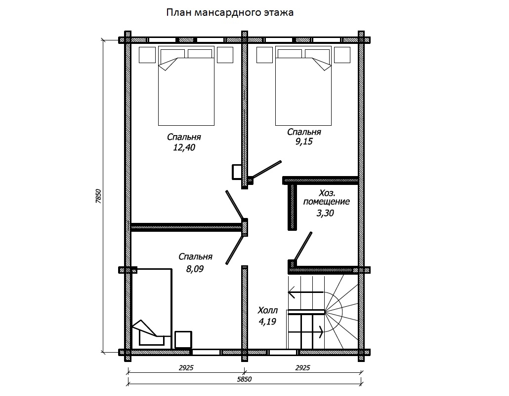 Планировка №2 - Брусовой дом в ДНП «Сосновские Озера» 2 Планировка №2 - Брусовой дом в ДНП «Сосновские Озера» 2