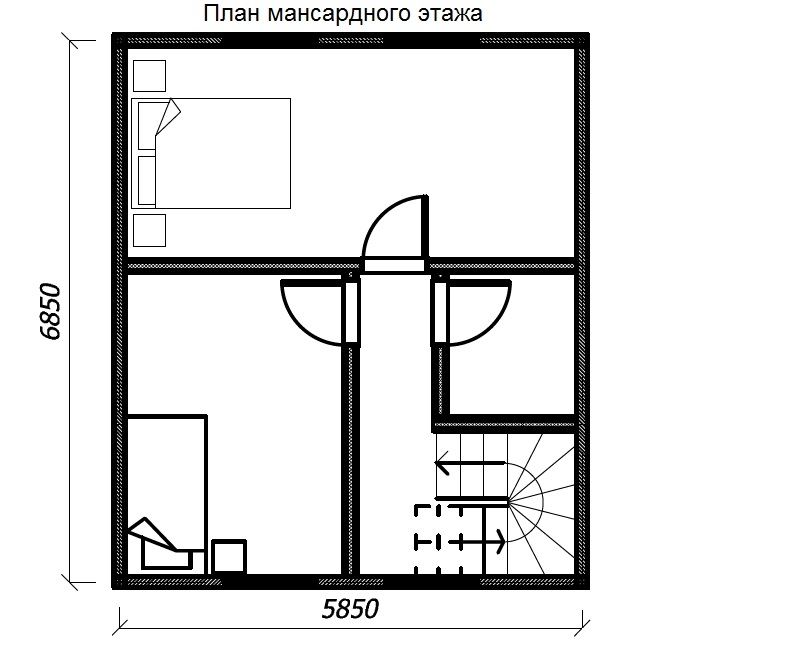 Планировка №2 - Дом из бруса в СНТ «Самоцветы» Планировка №2 - Дом из бруса в СНТ «Самоцветы»