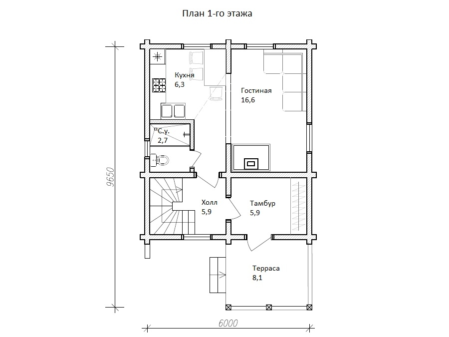 Планировка №1 - БРУСОВОЙ ДОМ В СНТ «АВИАТОР» Планировка №1 - БРУСОВОЙ ДОМ В СНТ «АВИАТОР»