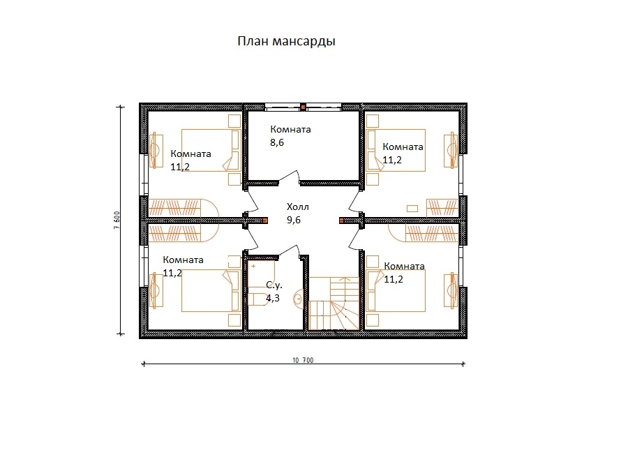 Планировка №2 - КАРКАСНЫЙ ДОМ В ПОСЕЛКЕ КРАСНАЯ НИТЬ