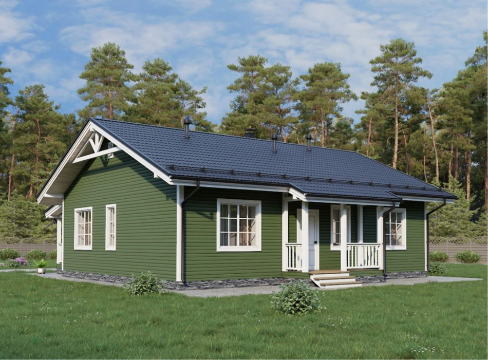 Одноэтажный дом из газобетона 12х13 Федоровское