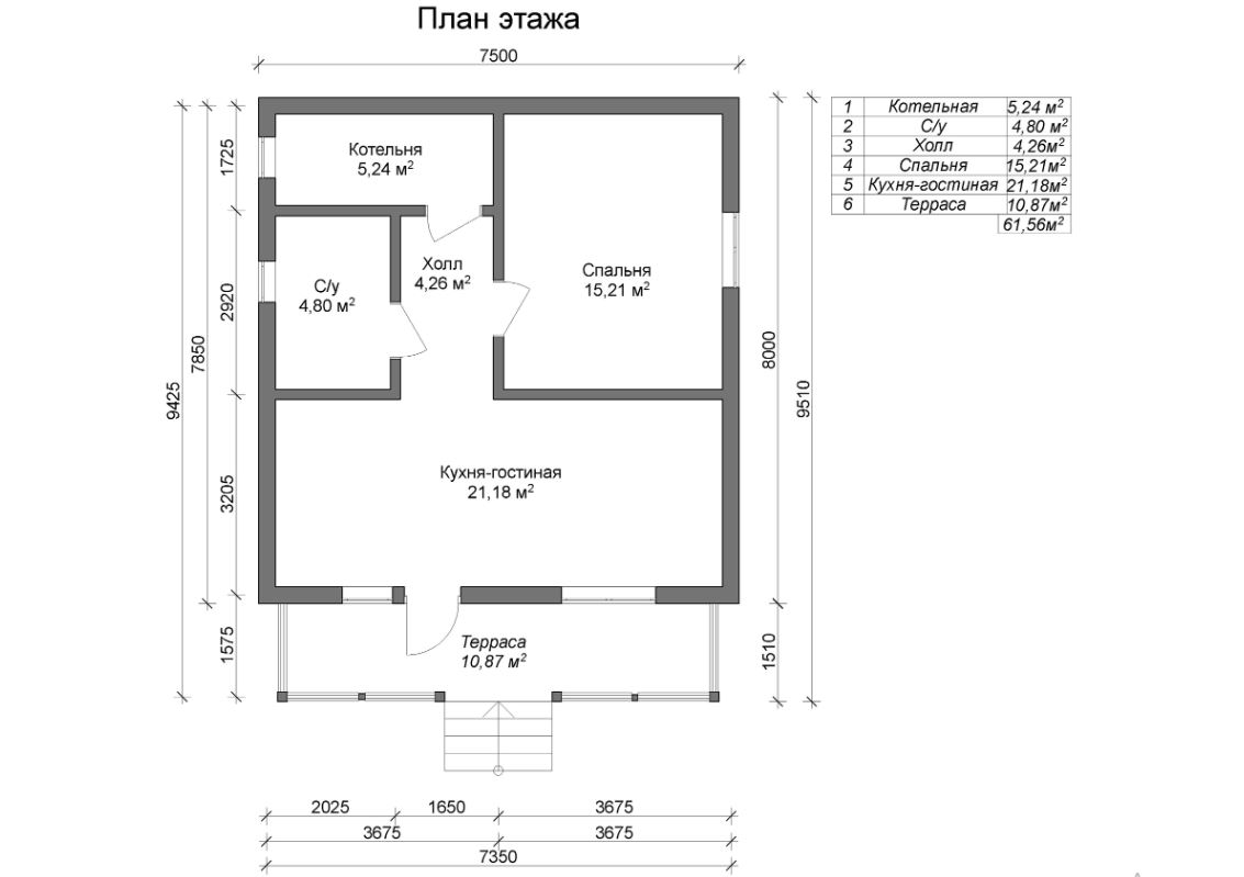 Планировка №1 - Каркасный дом Пэлла Планировка №1 - Каркасный дом Пэлла