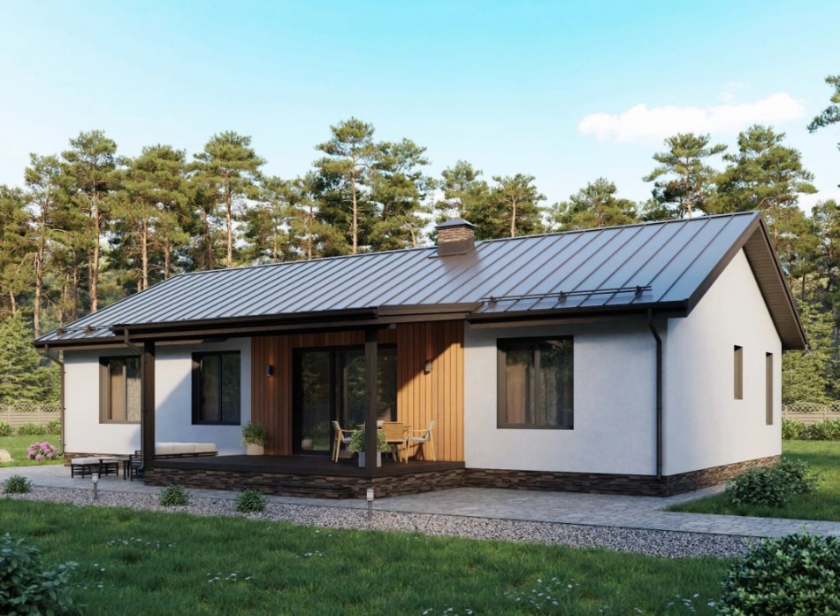 Одноэтажный дом из газобетона Вартемяги Одноэтажный дом из газобетона Вартемяги