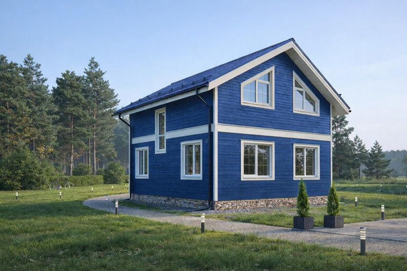 Двухэтажный каркасный дом КД-7К