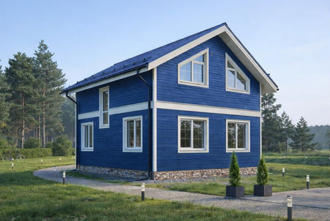 Двухэтажный каркасный дом КД-7К