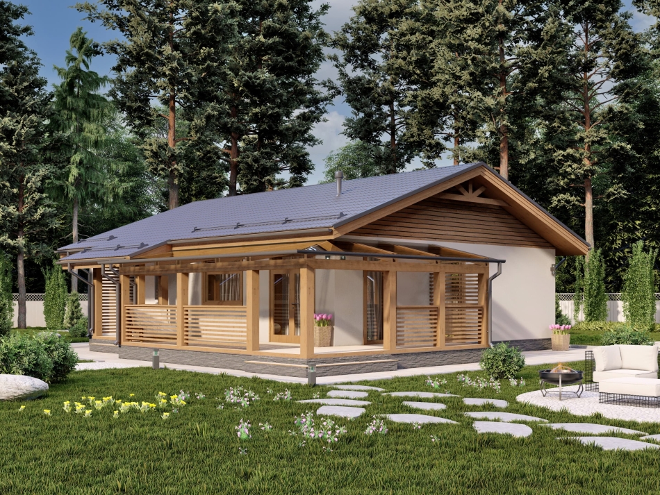 Дом из газобетона 9х12 (Проект Макаров) Дом из газобетона 9х12 (Проект Макаров)