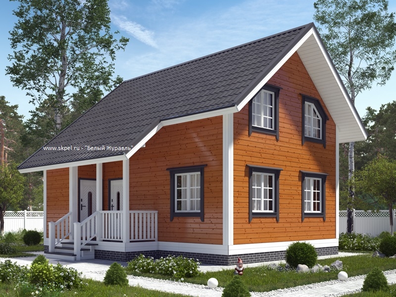 Каркасный дом 6х8 с котельной (Проект К-11А)