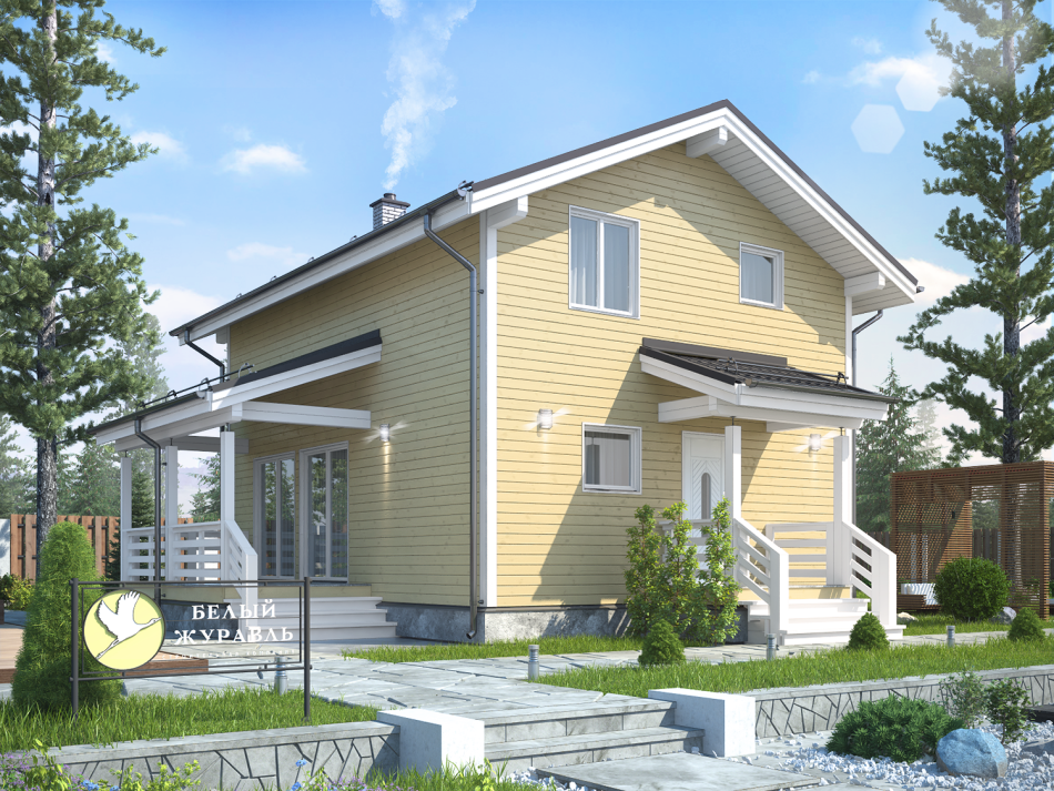 Каркасный дом 7х9 (Проект К-121)