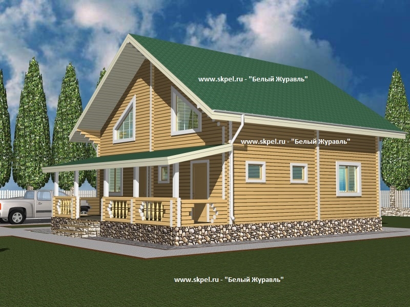 Дом из бруса 9*10 ДБ-97