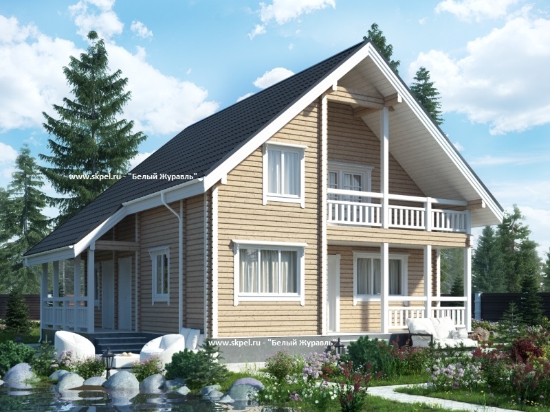 Дом из клееного бруса 9*9 (Проект КБ-21) Дом из клееного бруса 9*9 (Проект КБ-21)