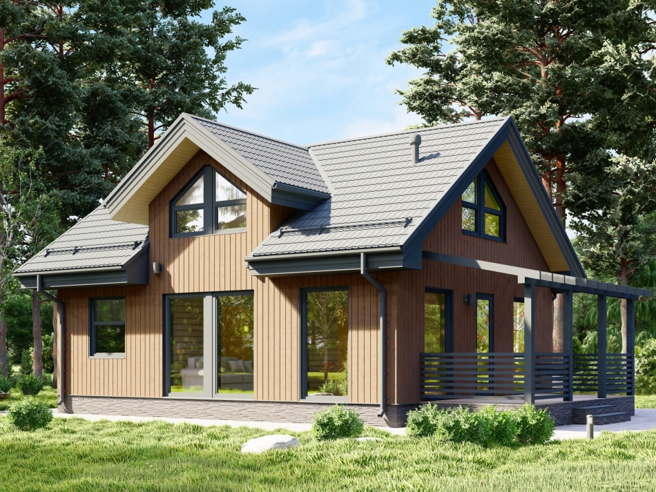 Каркасный дом 7х9 (Проект КН-1) Каркасный дом 7х9 (Проект КН-1)