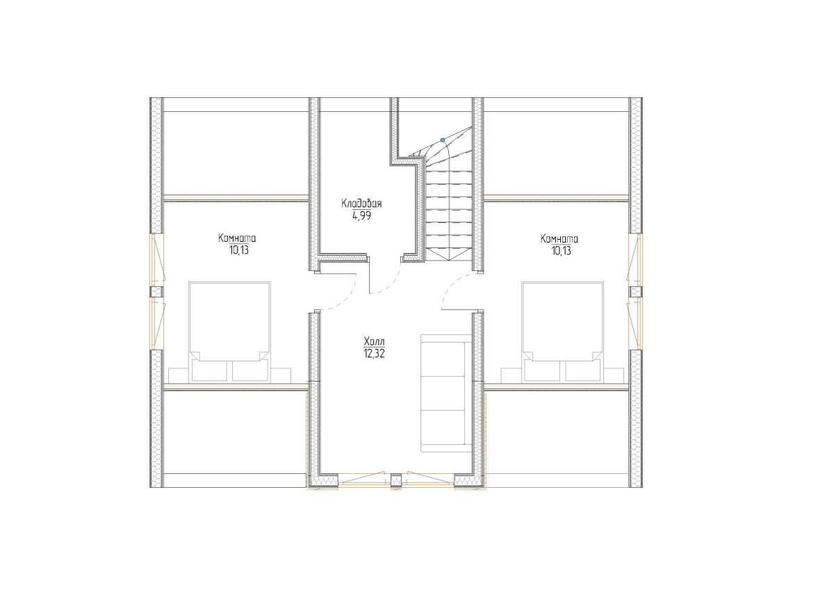Планировка №2 - Каркасный дом 7х9 (Проект КН-1) Планировка №2 - Каркасный дом 7х9 (Проект КН-1)