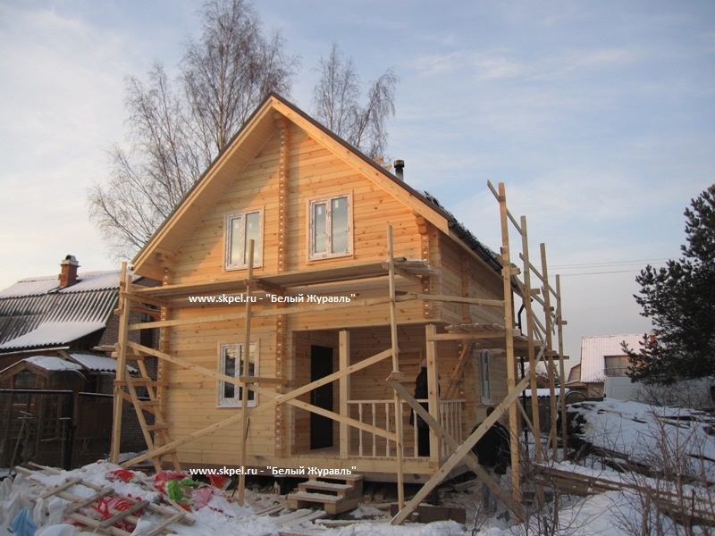 Брусовой дом в садоводстве Разлив