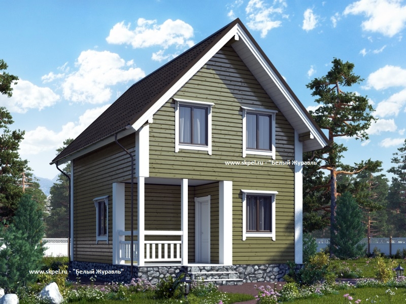 Каркасный дом 6х7 (Проект К-2) Каркасный дом 6х7 (Проект К-2)